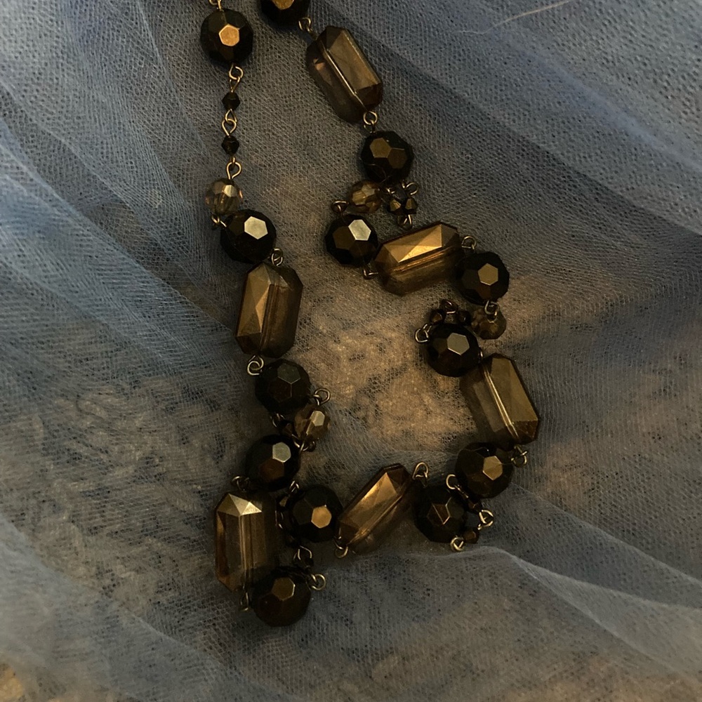 Black beaded necklace